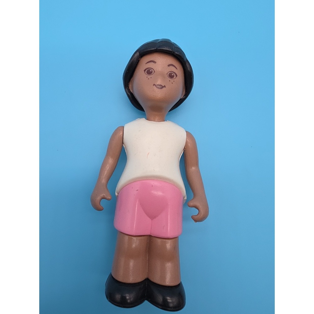 LITTLE TIKES Dollhouse AFRICAN AMERICAN GIRL SISTER DAUGHTER DOLL Vintage